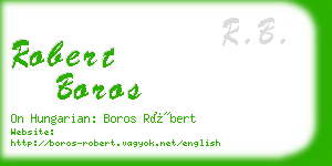 robert boros business card